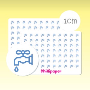 Wasser fällige Planer Aufkleber, Erinnerung, Haushalt, Wasser, Planer Sticker, Haushalt, Planer Sticker #1278