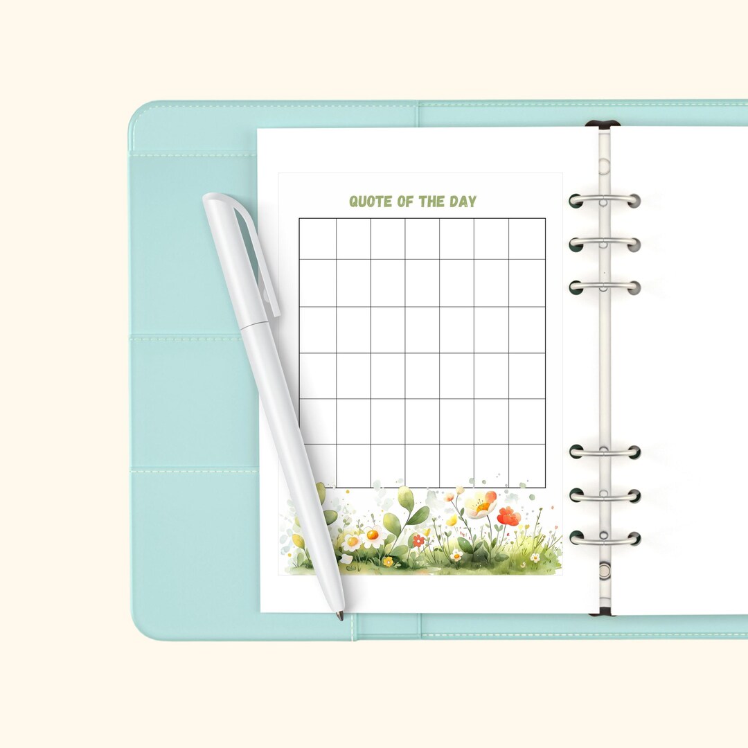 Daily Quotes Planner Page, Undated D.I.Y Planner, Large Planner Sticker ...