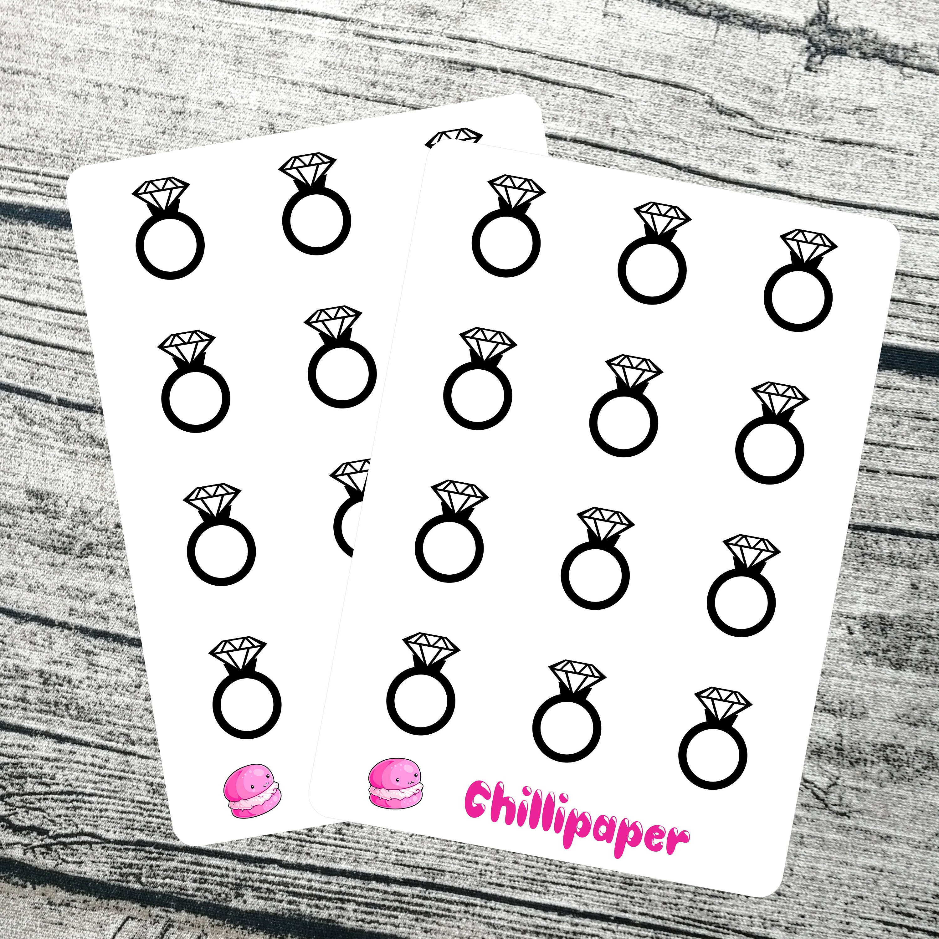 96 Wedding Ring Stickers Wedding Ring Seals. Envelope Seals Etsy