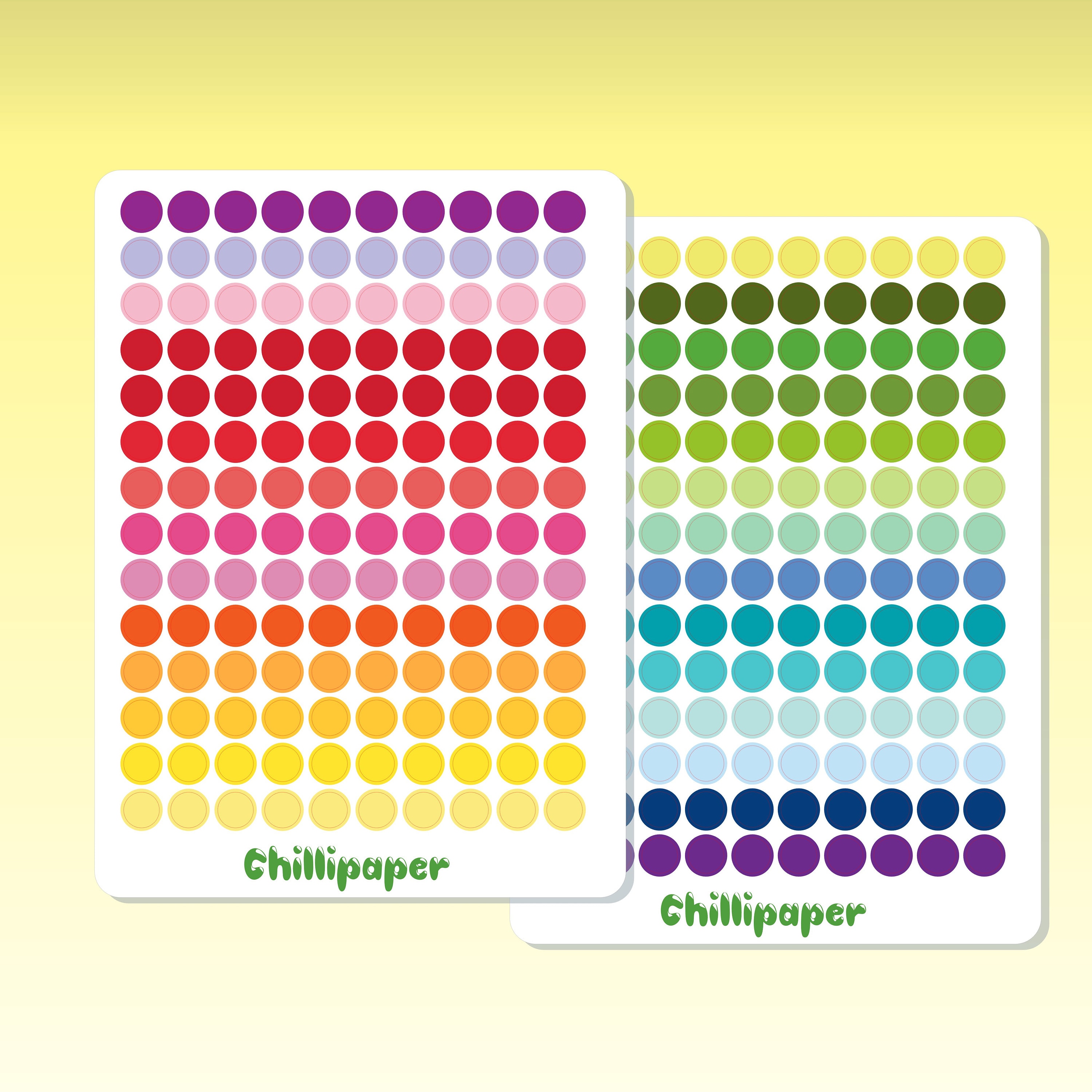 Mini Dots, Small Circle Stickers, Planner Stickers for All Planners ...