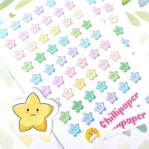 Kawaii Sterne, dekorative Aufkleber, Stern, Aufkleber, #1001