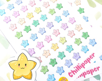 Kawaii star Planner Stickers UK, Date markers, cute decoration, #1001