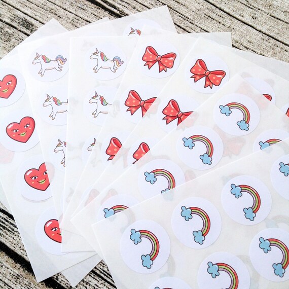 Kawaii stickers Kawaii envelope seal Rainbow stickers Kawaii rainbow stickers