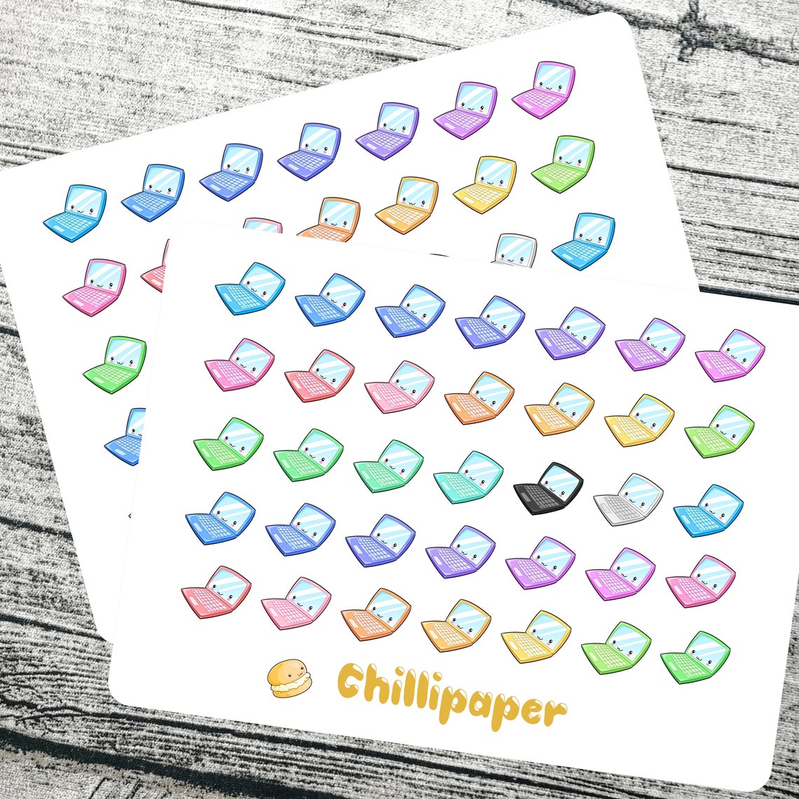Kawaii laptop stickers Cute laptop Stickers Pastel stickers Etsy