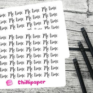 Me time stickers, Mental health, Mindfulness, Planning stickers, Planner Stickers, script stickers, Choose your colour, #1123