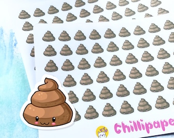 Poop planner stickers, Toilet planner Sticker, Poop emoji, Planner sticker uk, metabolism, Bathroom, Chillipaper #1183