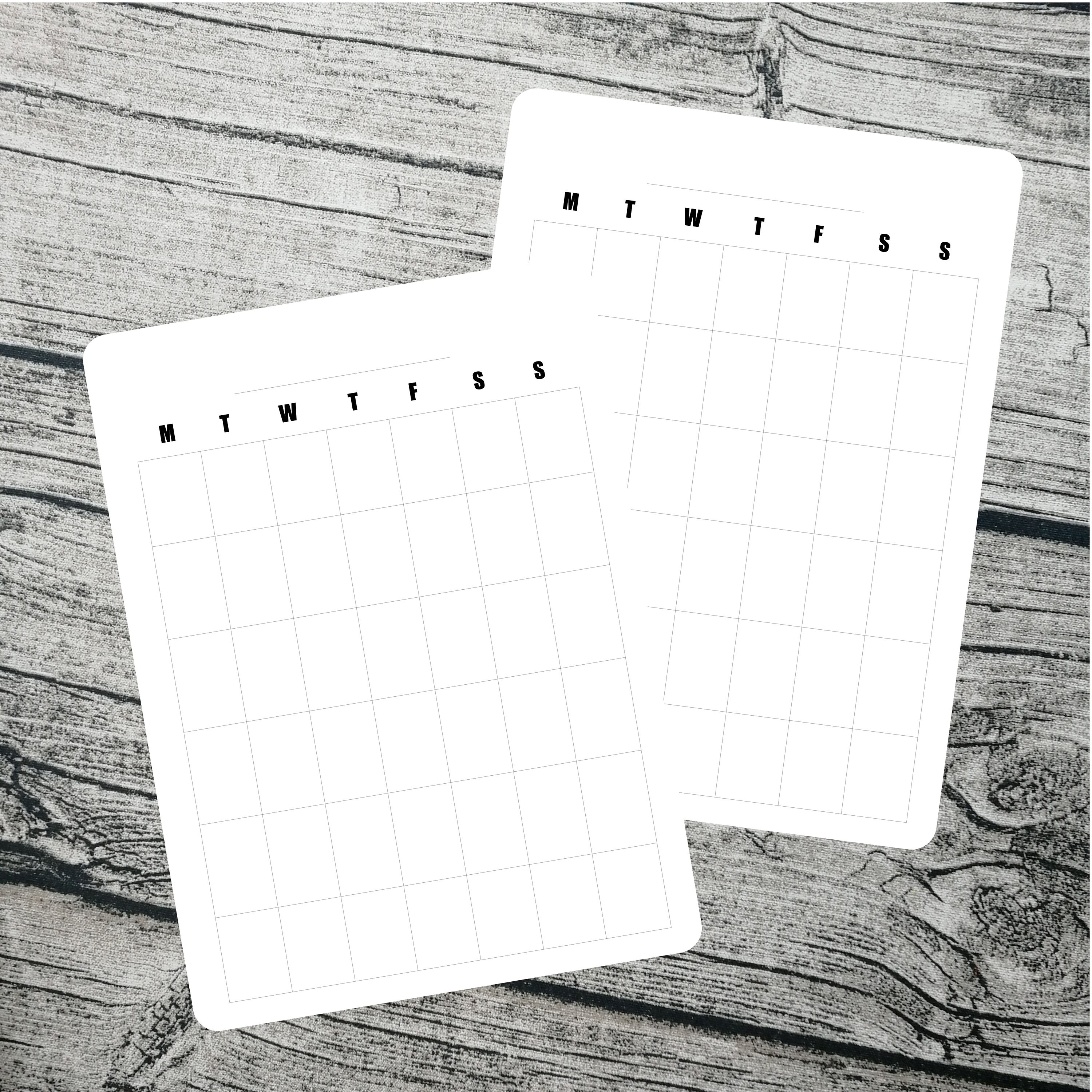 Mini or a5 blank calendars 16 months Bujo stickers Planner Etsy