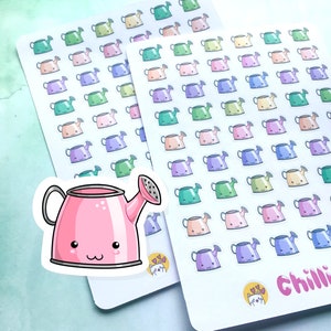 Niedliche Kawaii Planer Aufkleber, Kawaii Gießkanne, niedliche Planer Aufkleber, Kawaii Journal, Bujo Aufkleber, Dekoration, Haushalt Aufkleber #1095