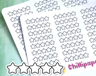 Five star stickers for planners and journals, book and film review, #1228