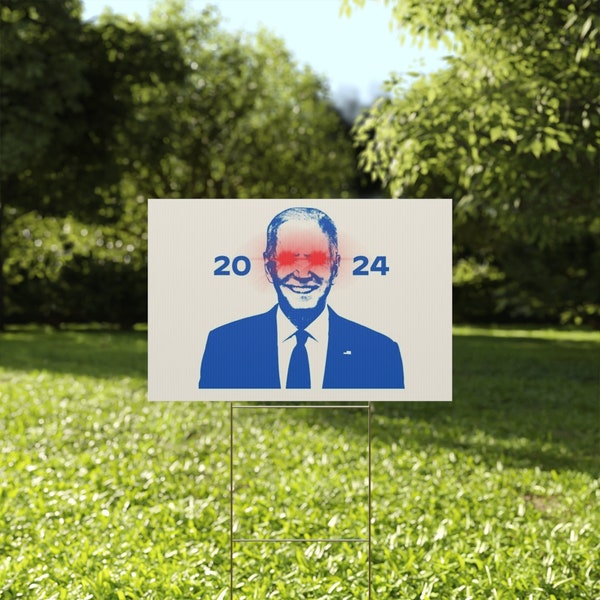 Dark Brandon Funny JOE BIDEN 2024 Double Sided Waterproof Yard Sign, Election Biden 2024 Sign