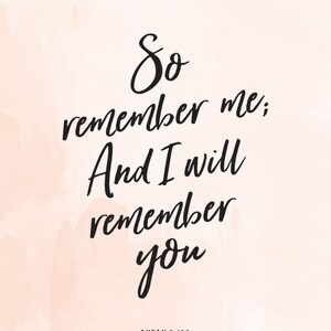 So Remember Me and I Will Remember You Minimalist Quran Quote - Etsy
