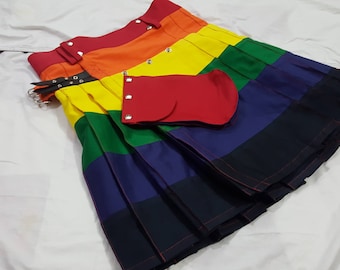 LGB Gay Pride Rainbow kilt | Modern kilts for men for sale | Utility kilt | Fashion kilt | Cargo kilt | kilt