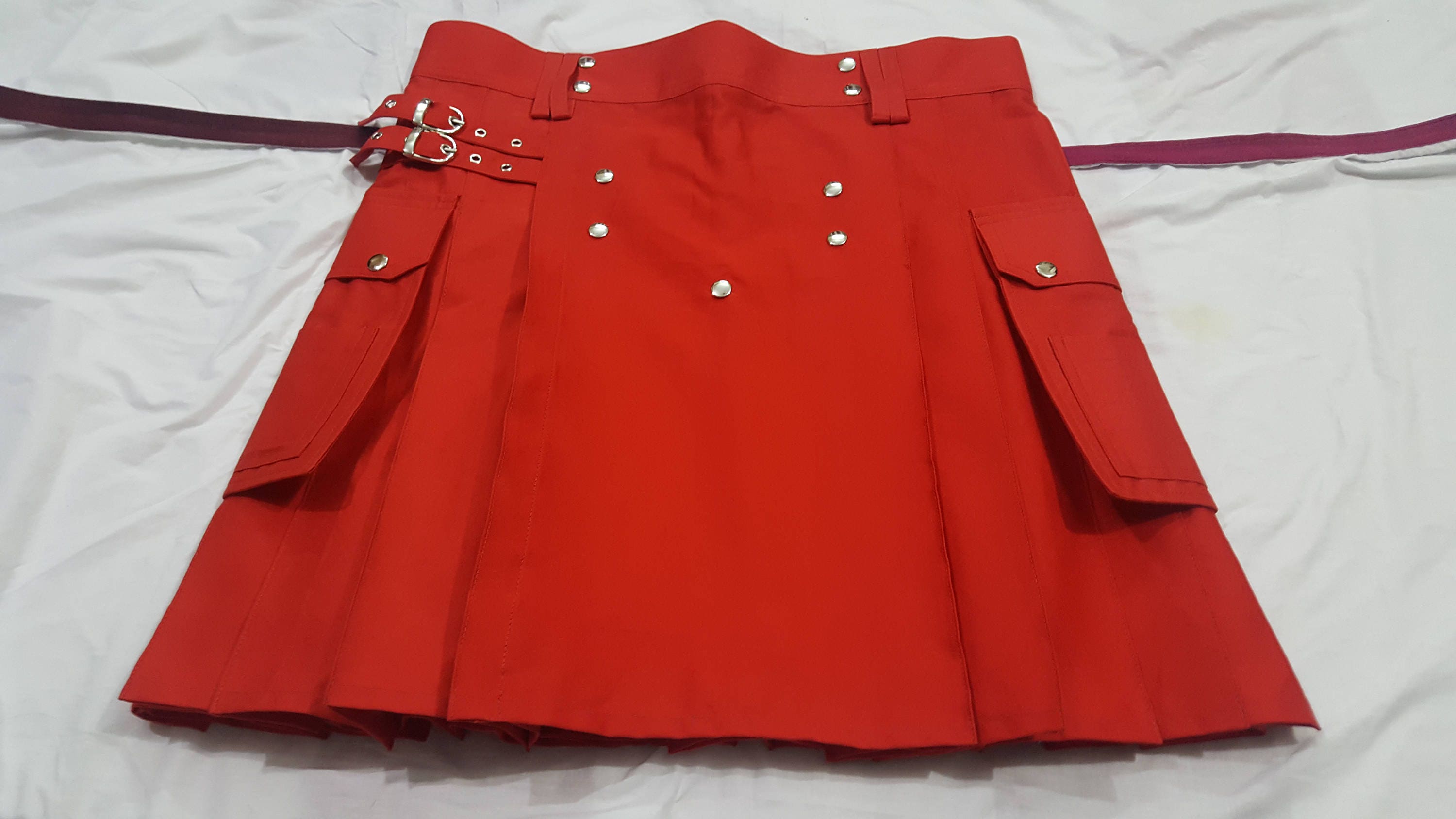 Image of Red Valentine Kilt | Active Men Utility Kilt