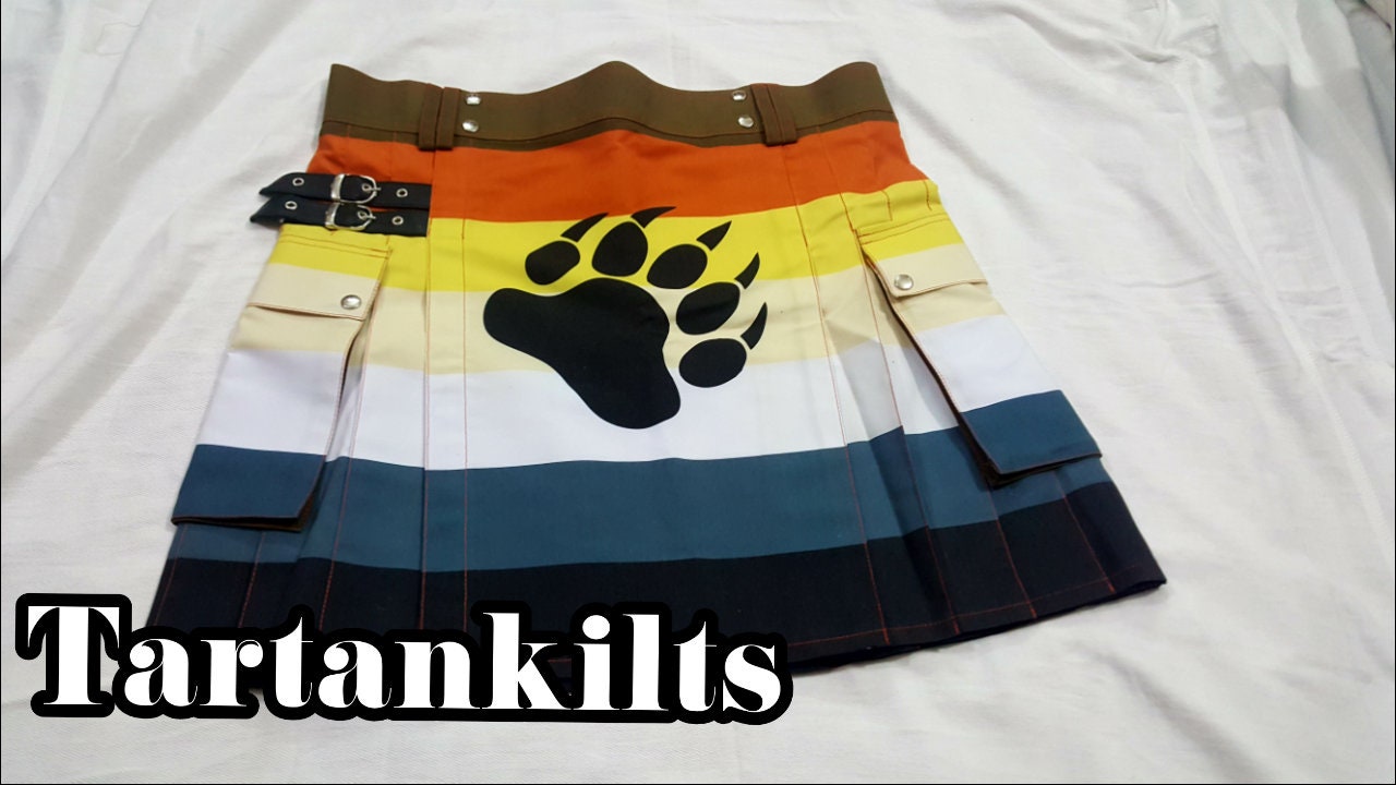 Image of Bear Man Kilt | Modern Kilts For Men Sale Utility Kilt Fashion Cargo