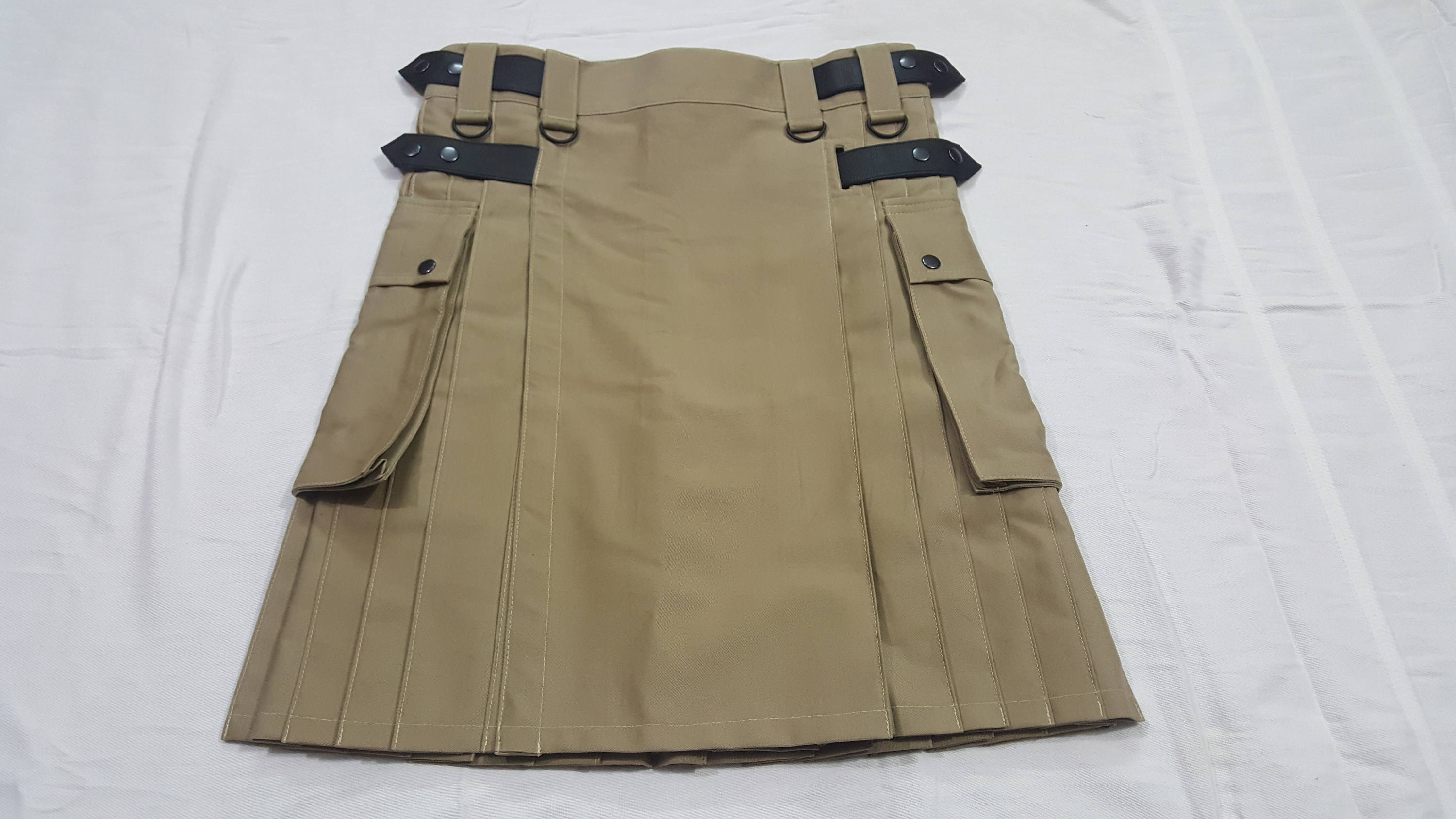 Image of Deluxe Fashion Utility Kilt Custom Size Available Color Brown Blue Red Green White