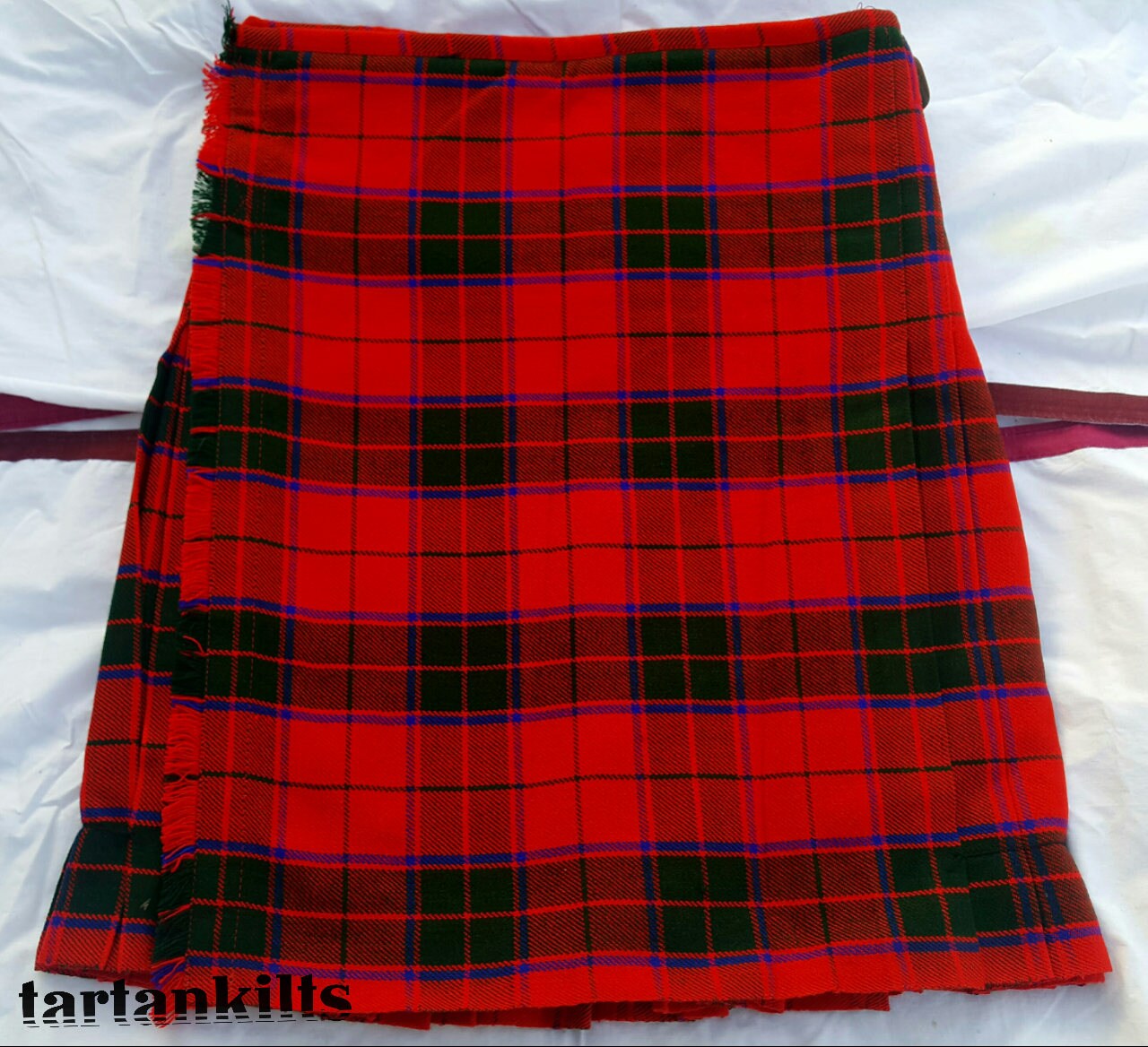 Image of Sale Mackenzie Red Tartan Kilt Custom Made Size Length