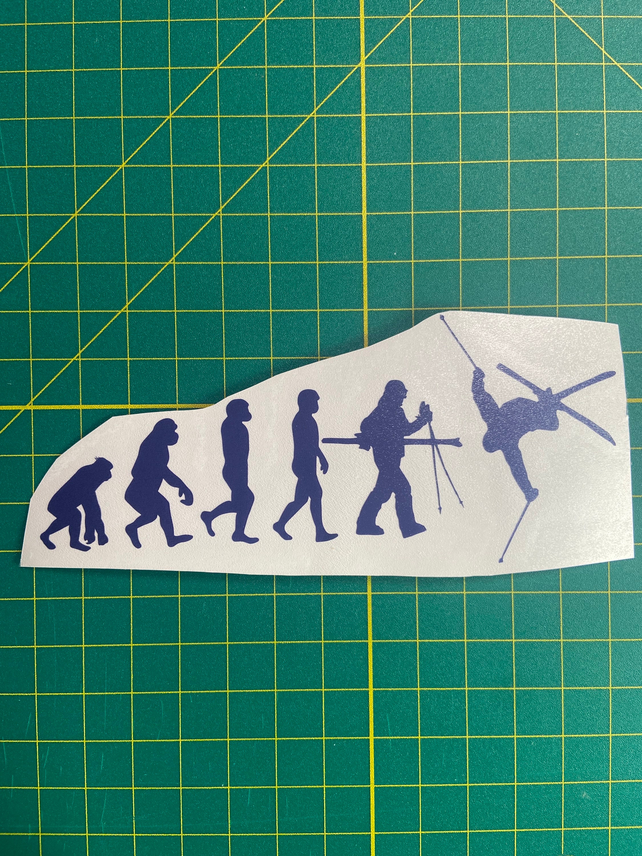 Purple Ski Evolution Sticker Etsy