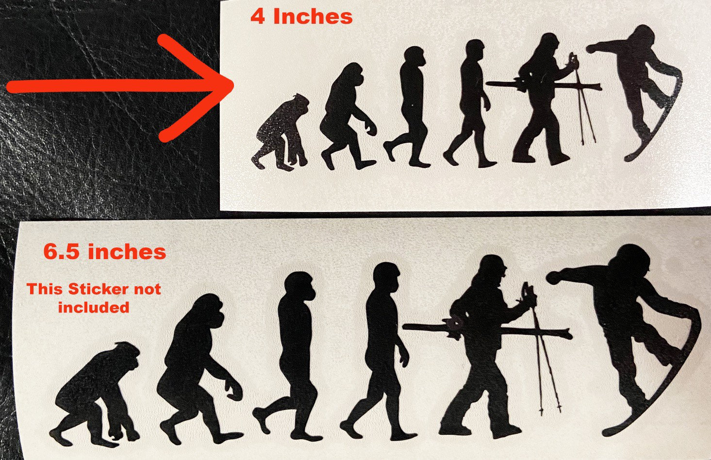 Small Black Snowboarding Evolution Sticker Etsy UK