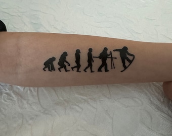 Temporary Tattoos Evolution Snowboard