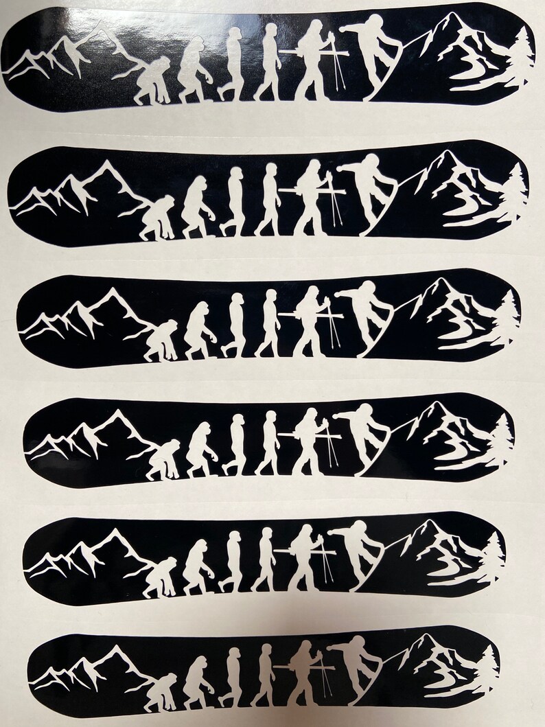 Snowboard Evolution Sticker Etsy