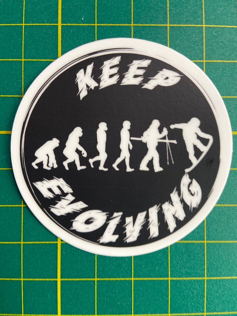 Keep Evolving Snowboarding Evolution Sticker Etsy
