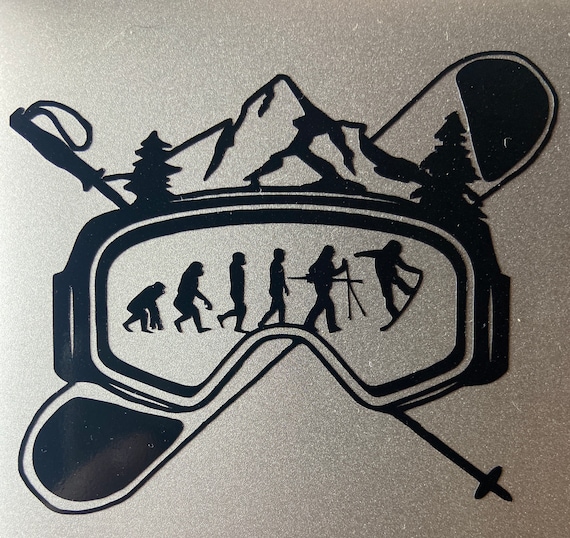 Masque de ski et snowboard noir ou blanc et équipement de cross Sticker -   France