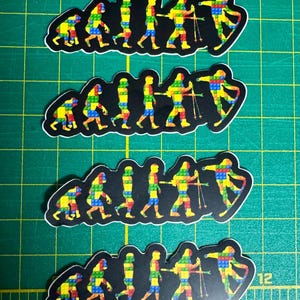 Roman Block Slap Sticker X4