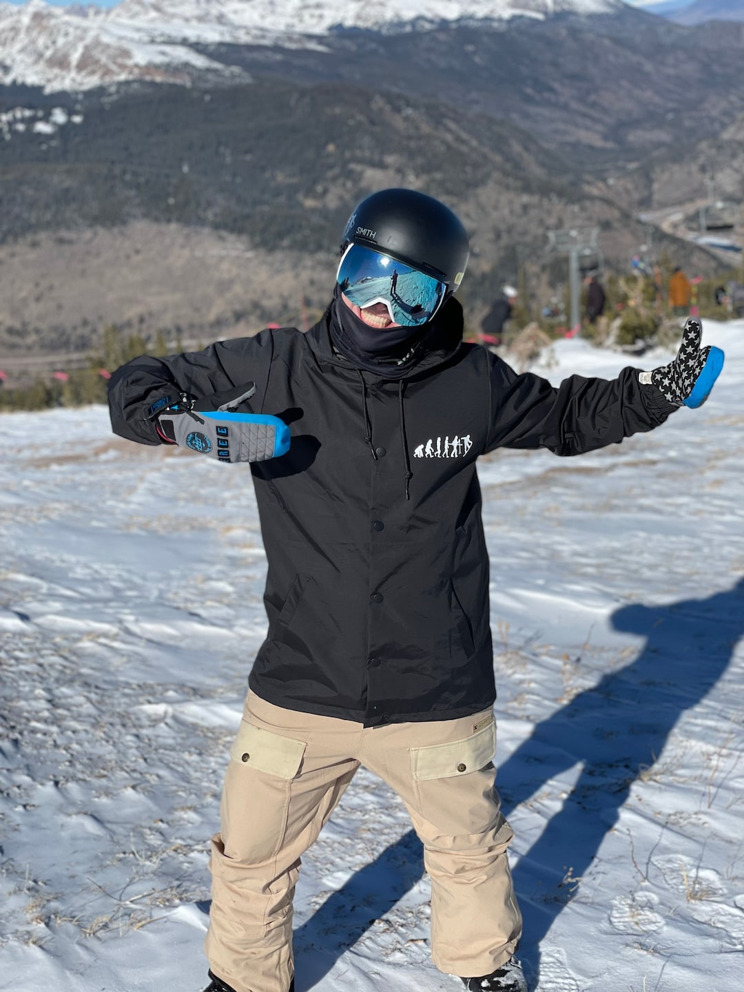 Snowboarding Windbreakers- (black and White) - Etsy