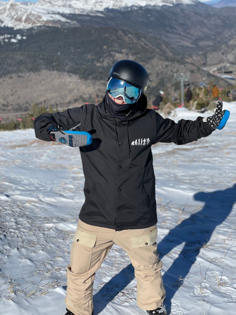 Snowboarding Windbreakers Black and White image 1