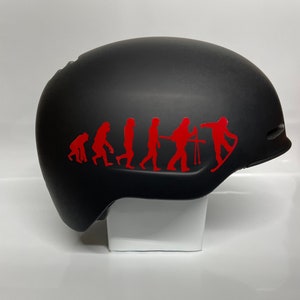 Evolución del snowboard rojo Pegatina