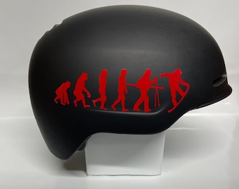 Red Snowboarding Evolution Sticker