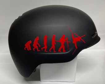 Adesivo de evolução de esqui vermelho