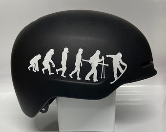 White Snowboarding evolution sticker