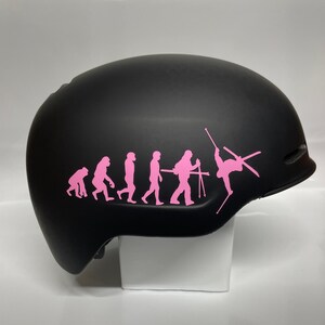 Roze ski-evolutiesticker