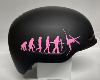 Pink Ski Evolution Sticker