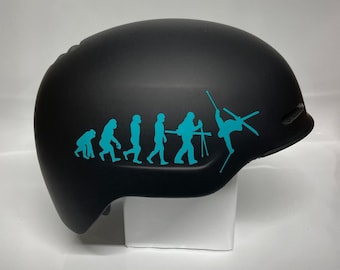 Türkisfarbener Ski Evolution Sticker
