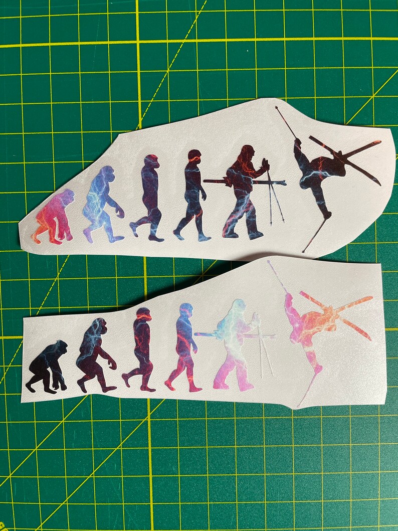 Space Storm Skiing Evolution Sticker