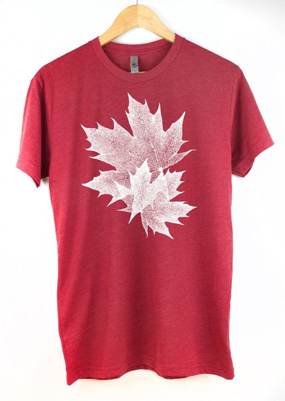 men's leaf print t shirt