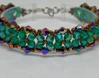 Teal beaded bracelet