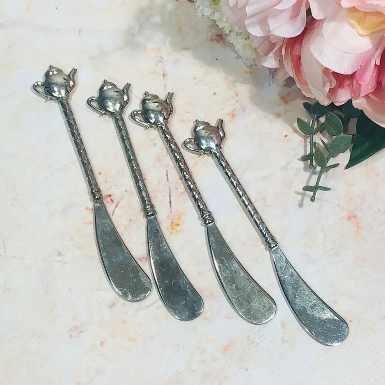 Teapot Tea Party Utensil Set Choose Knife Fork Spoon Petite Etsy