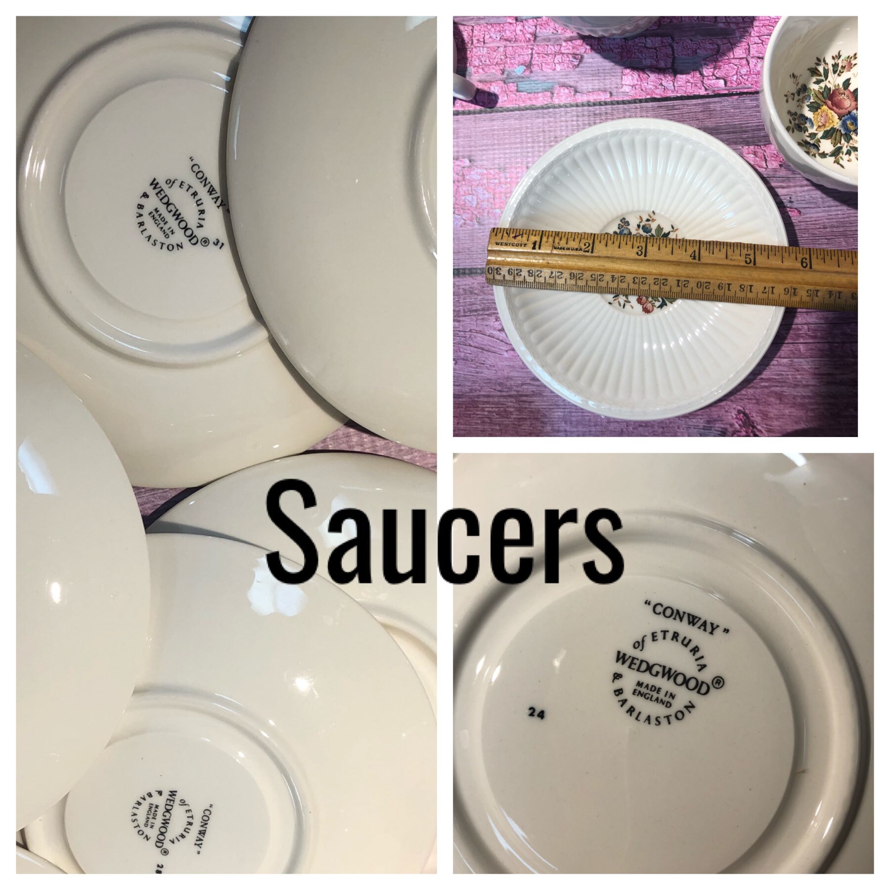 Wedgwood Tea Set for 6 Conway Edme 22 Pieces Made in England Etsy