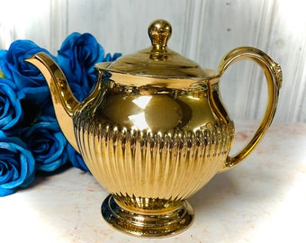 Royal Winton Golden Age Teapot Glamorous England Made (0543) Full Size Vintage Tea Pot Lovely Condition