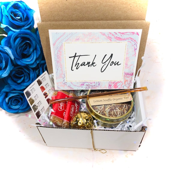 THANK YOU Box Package Tea Gift Choose Tea and Infuser Type - Etsy