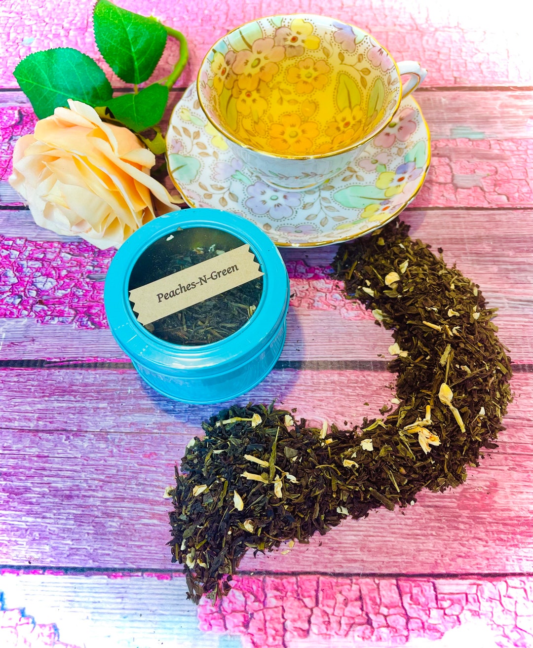 Peachesngreen Loose Leaf Tea in Round Window Tin or Pouch Etsy