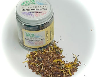 Mango Rooibos Loose Leaf Tea in Glass Jar