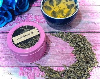 Decaf Sencha Green Tea Loose Leaf in Tin