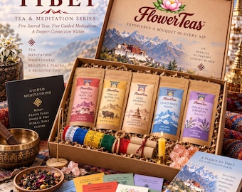 Deluxe Gift Boxed Set A Passage to Tibet Tea + Audio Guided Meditation Scan + Steep + Listen + Sip + Immerse
