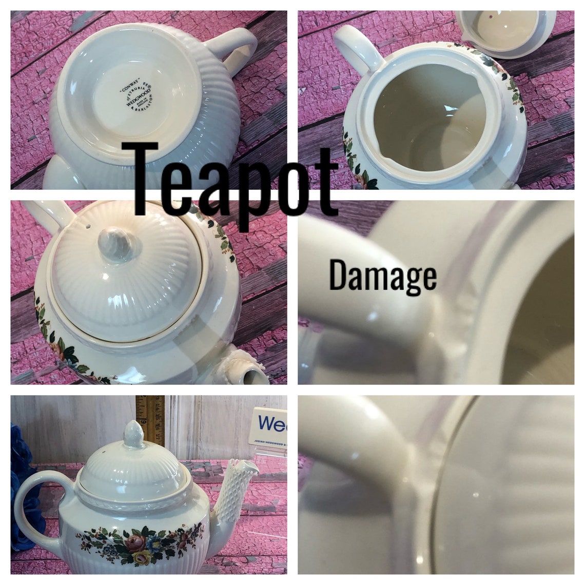 Wedgwood Tea Set for 6 Conway Edme 22 Pieces Made in England Etsy