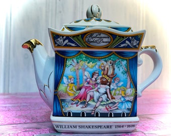 SADLER A Mid Summers Night Dream  Teapot (0773) Shakespeare Collection Series Excellent Vintage Rare England Made