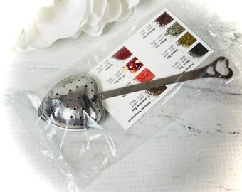One Gold or Silver Heart Shaped Tea Infuser Strainer Handled Spoon Ships within 3 business days from USA Stainless Steel Mother’s Day Gift